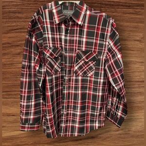 Men's plaid long sleeve button up shirt sz xl